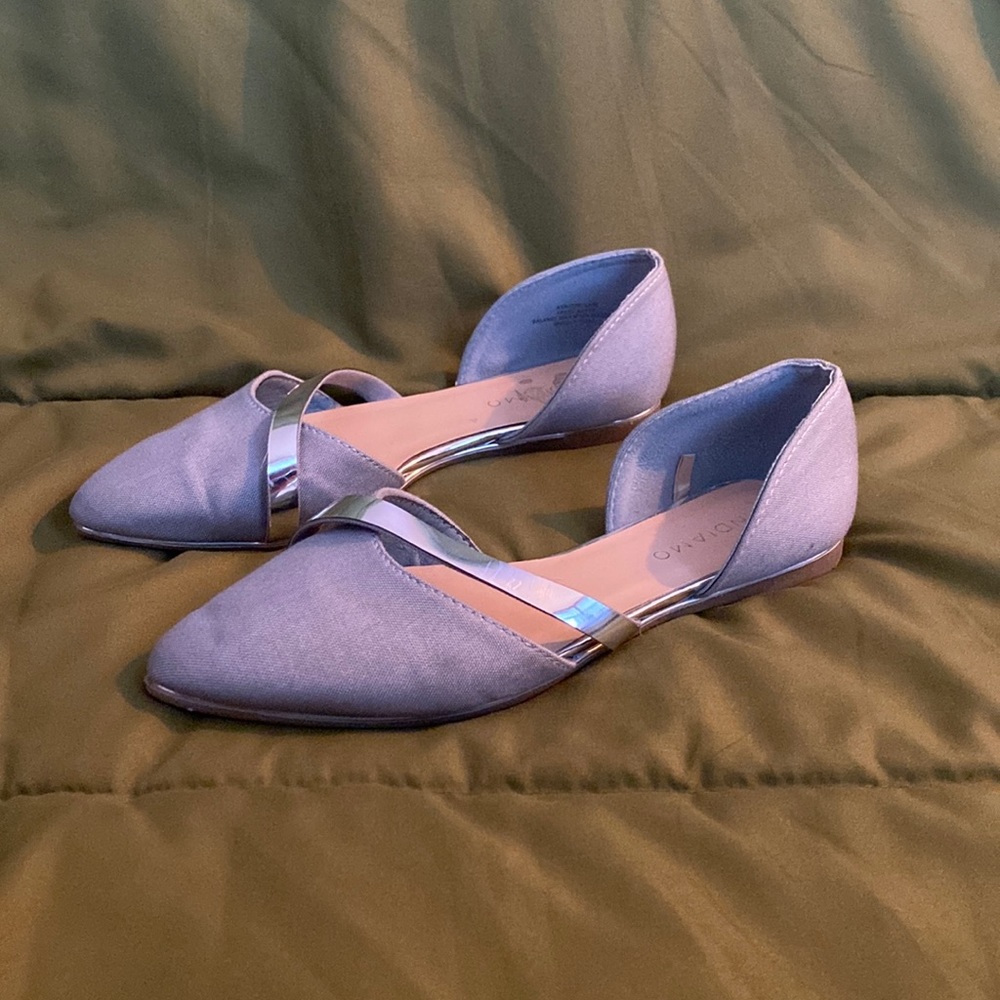 Andiamo Grey and Silver Flats